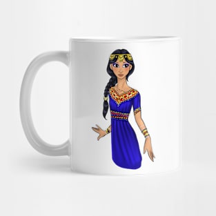 Black is Beautiful - Algeria African Melanin Girl in traditional outfit Mug